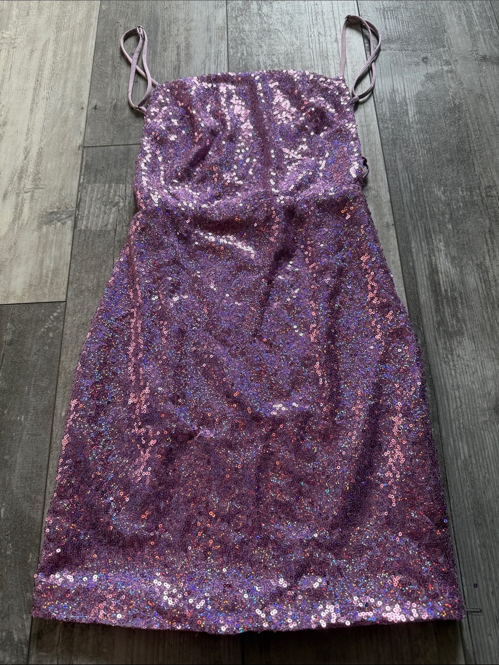 Lucy in the Sky Purple Sequin Mini Dress